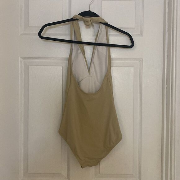 Michael Kors One Piece tan Swimsuit Women’s Size 4 - Picture 5 of 6